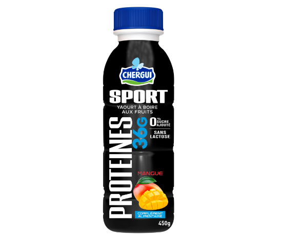 Image de CHERGUI Sport - Yaourt à boire protéiné - Mangue (450ml)