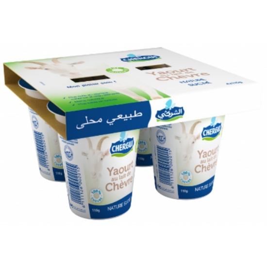 Image de Yaourt de chèvre nature sucré - (4*110g)